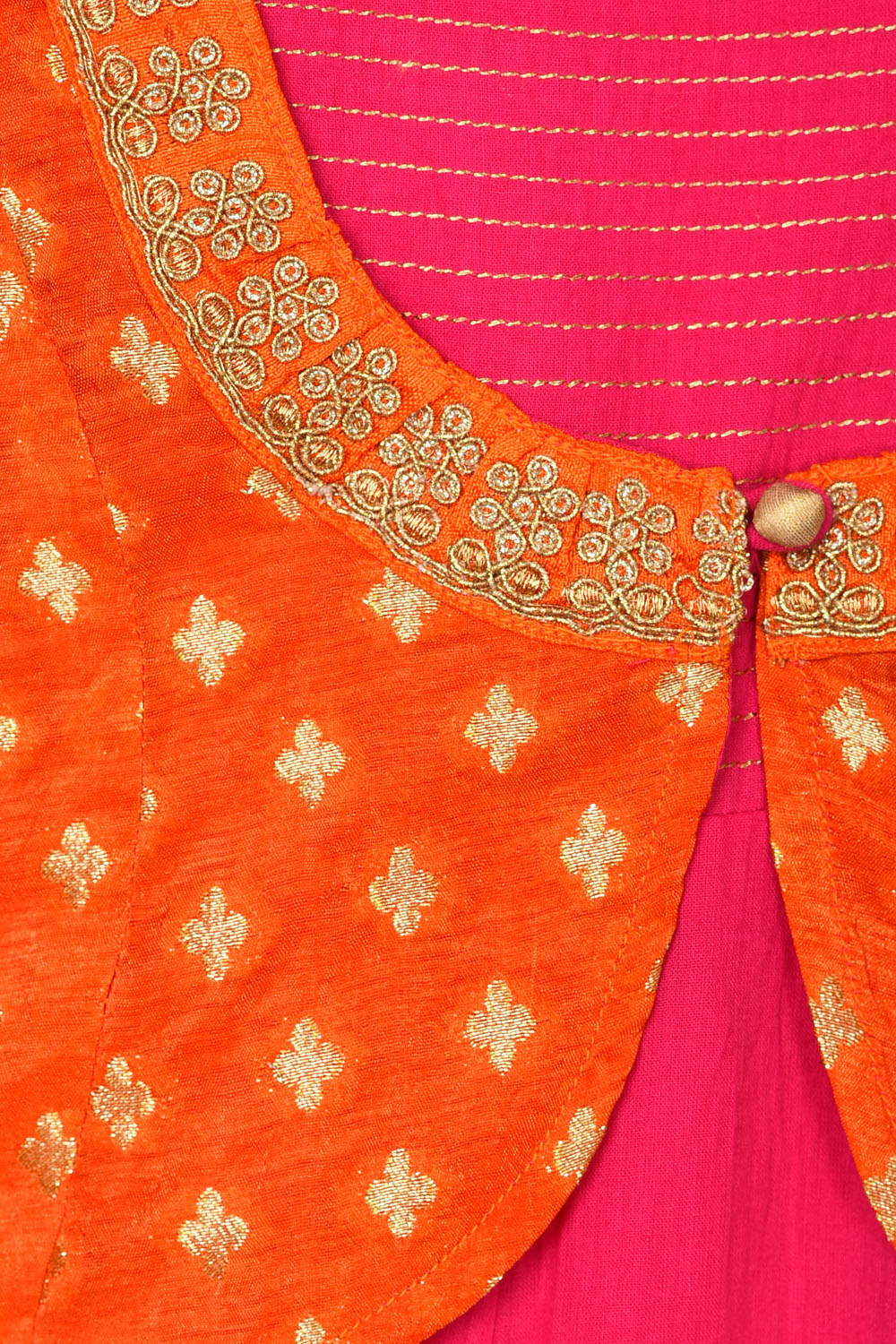 Pink Kalidar Viscose Kurta image number 5